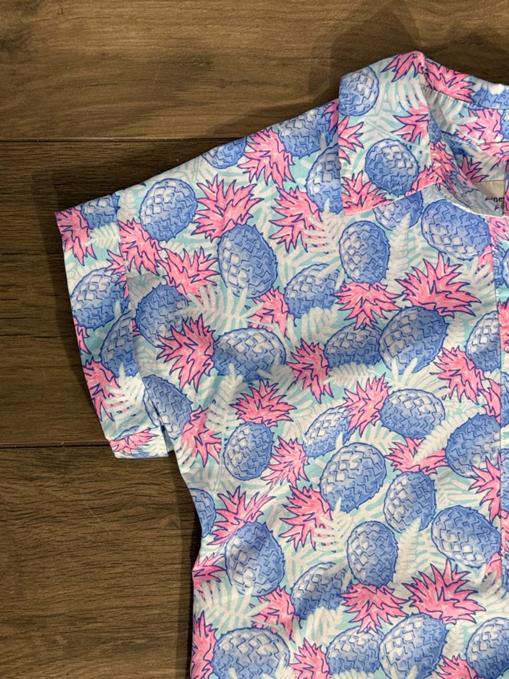 Vineyard‎ Vines Pineapple Print Preppy Summer Blouse Women's Size 00 - Picture 6 of 15